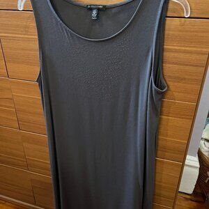 Eileen Fisher cotton sleeveless dress, PM/PM, gray